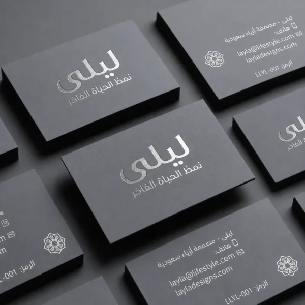 مجموعة كروت شخصية مطبوعة بالبصمة