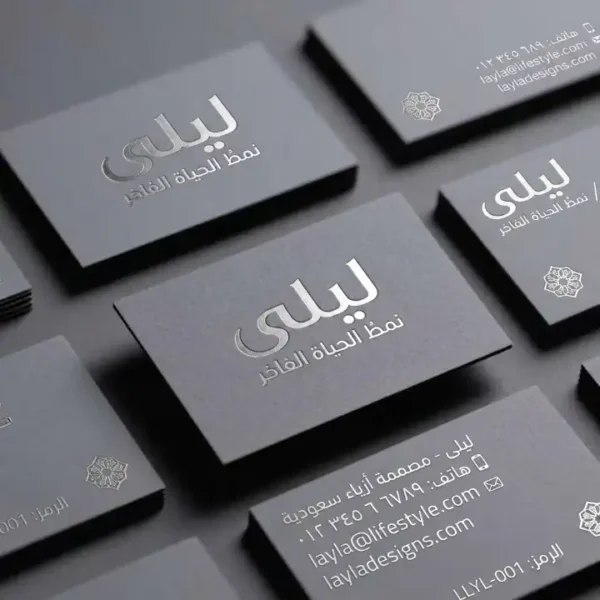 مجموعة كروت شخصية مطبوعة بالبصمة