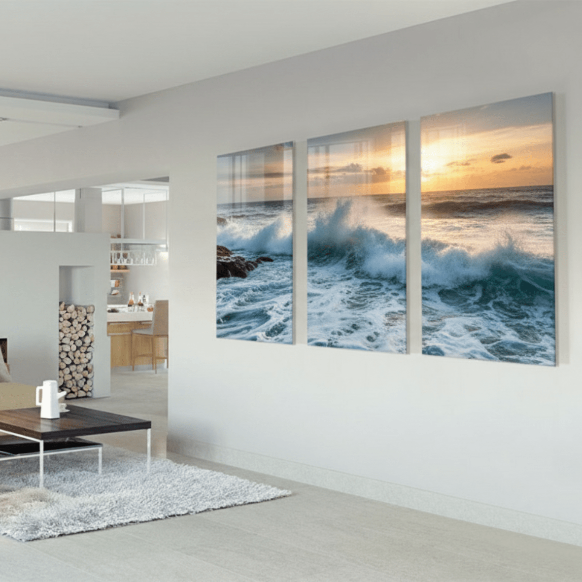 in Cream and Beige Simple Clean Square Sticker