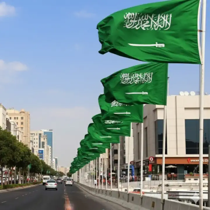 متجر سهل شوب للطباعة اونلاين في السعودية علم السعودية خارجي