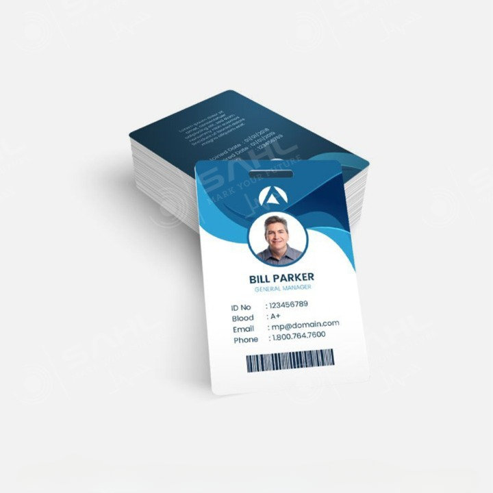 Printed Vertical Plastic ID Badge