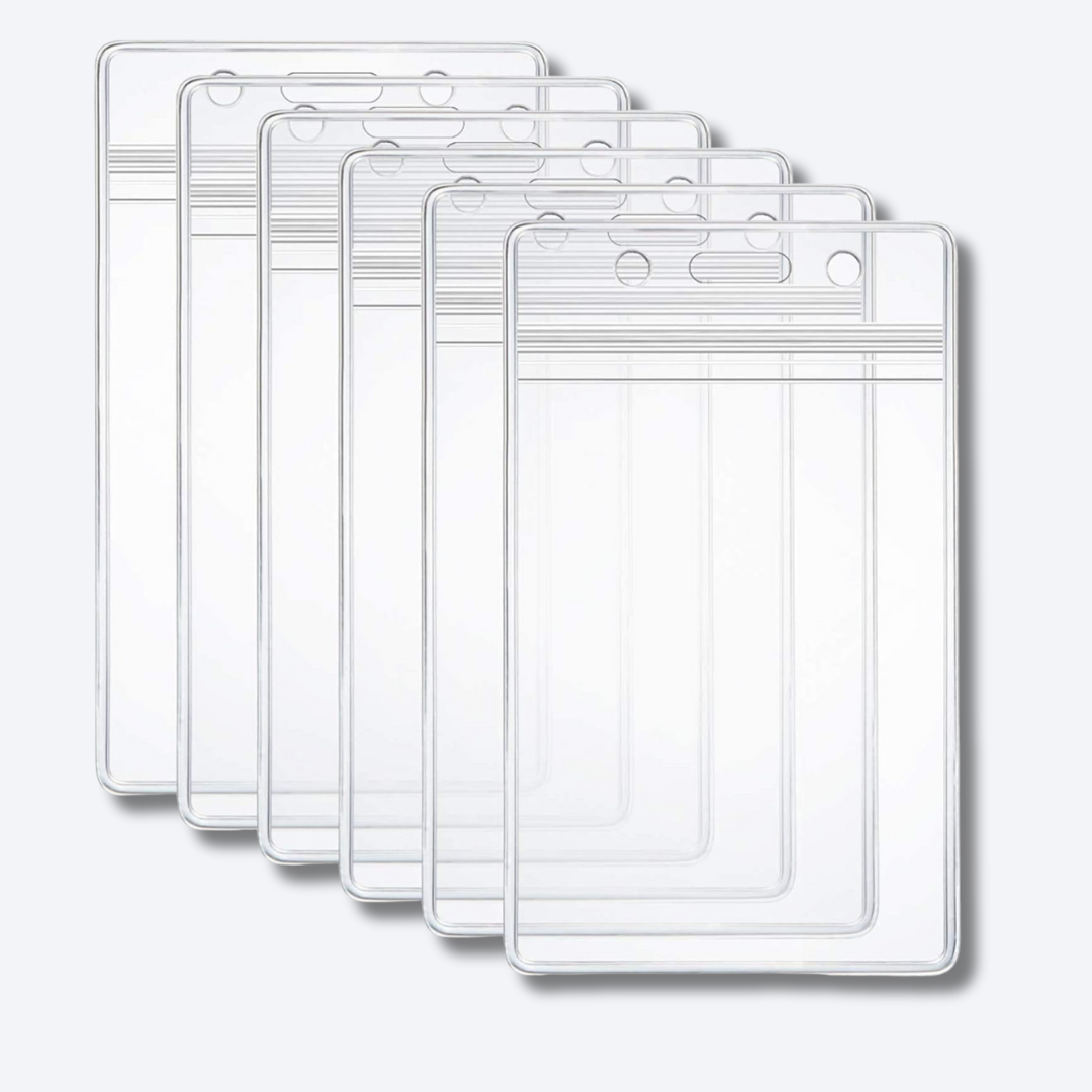 Id badge holder vertical