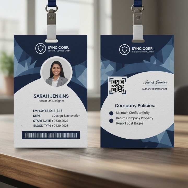 Printed Paper ID Badge 13 Gemini Generated Image 42g9mb42g9mb42g9 cleanup