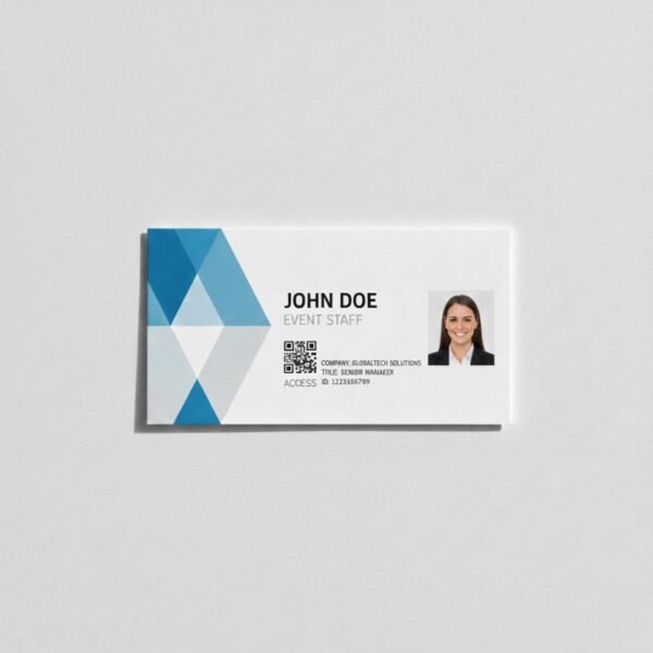 Printed Horizontal Paper ID Badge
