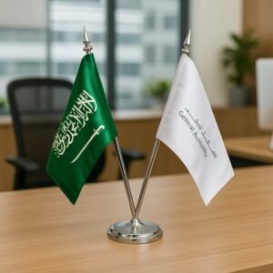 علم مكتبي مزدوج مطبوع
