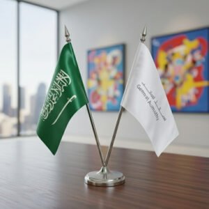 علم مكتبي مزدوج مطبوع