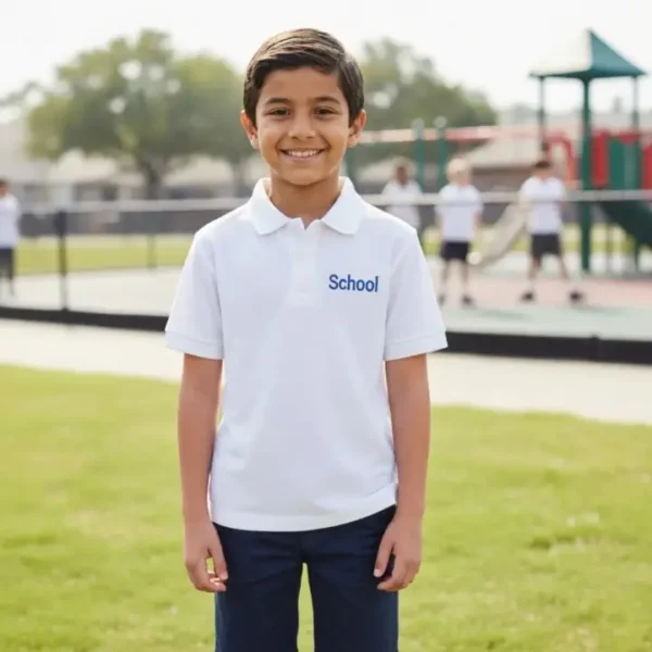 Custom kids polo T-shirt Embroidering