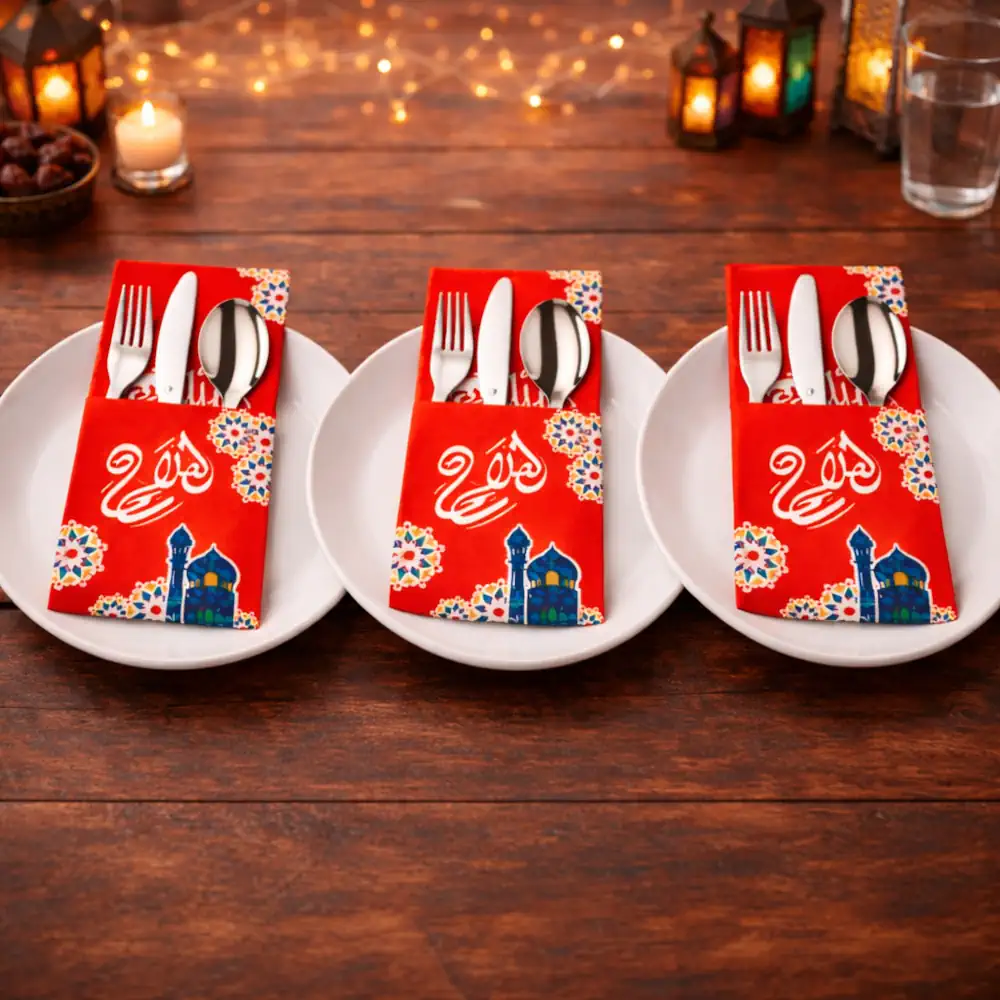 جيب ورقي حامل معلقة وسكين وشوكة3