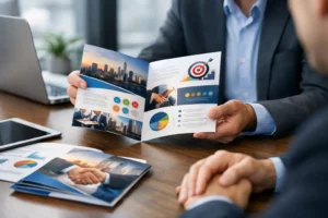 تصميم بروشور تعريفي احترافي يبيع فكرتك بوضوح