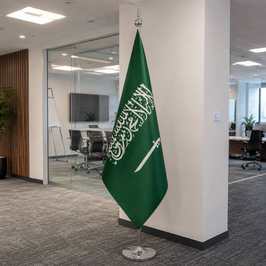 متجر سهل شوب للطباعة اونلاين في السعودية طباعة علم السعودية مقوى للشركات