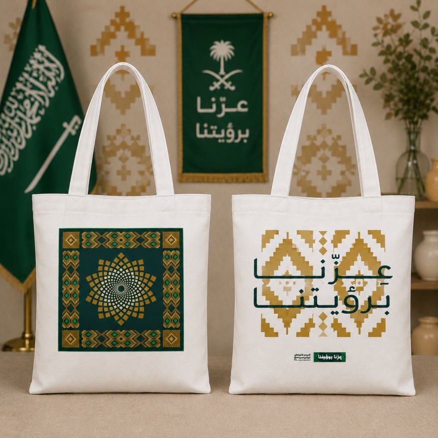متجر سهل شوب للطباعة اونلاين في السعودية توت باق بتصميم اليوم الوطني السعودي ٩٦ تصميم ٥