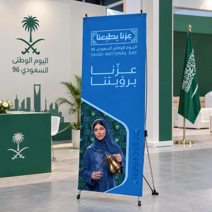 متجر سهل شوب للطباعة اونلاين في السعودية اكس بانر تصميم جاهز اليوم الوطني السعودي 96