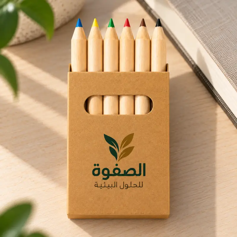 علبة الوان خشبية مطبوعة
